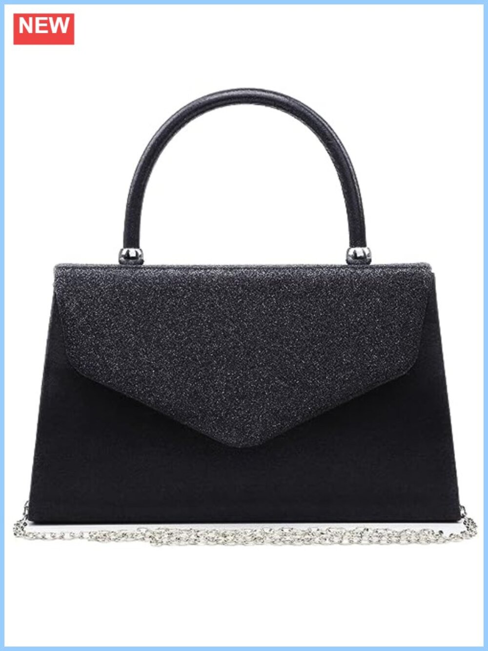 Polyester Evening Clutch Party Wedding Prom Bag Detachable Chain Strap
